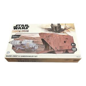 New. Star Wars The Mandalorian Razor Crest and Sandcrawler Set Paper Model Kit